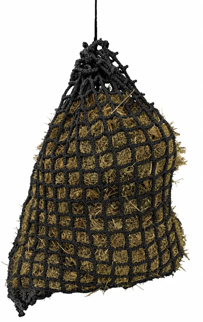 [SFF-N8845] Filet à foin sac noir – maille 45 mm – 0,80 x 0,80 m