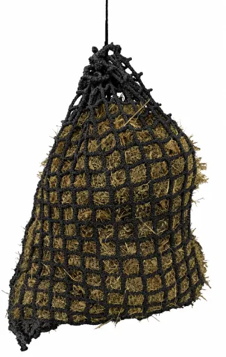Sac filet à foin plusieurs coloris, 0,80 × 0,80 m, maille 45 mm