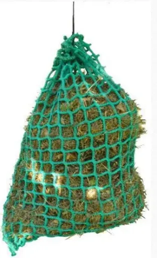 Sac filet à foin Vert, 0,80 × 0,80 m, maille 60 mm