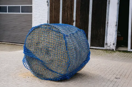 Filet à foin pour balle ronde Bleu, 1,60 × 1,40 m, maille 100 mm