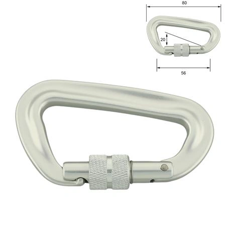 [A7802B/S] Mousqueton en aluminium 80 mm – Fermeture à vis